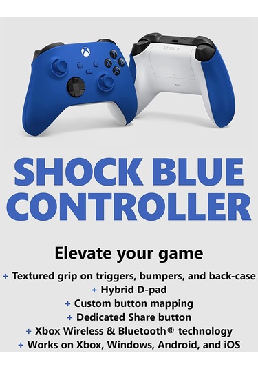 Microsoft xbox one blue wireless best sale controller