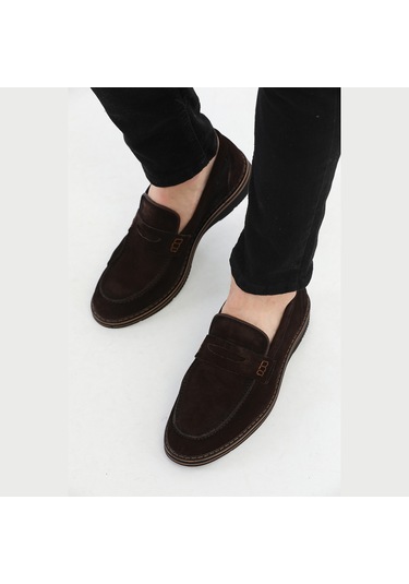 M.Karaca Hakiki Süet Deri Ortopedik Klasik Erkek Ayakkabı K.Kahve