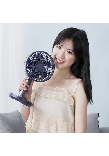 Ebitda Gece Lambası Yükseklik Ayarlı 4 Hızlı Düşük Gürültü Masaüstü Vantilatör - Ev & Ofis Kullanımı İçin Beyaz