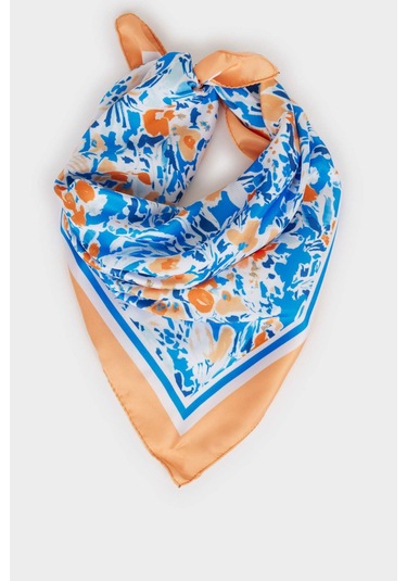 Defacto Kadın Desenli Fular G1573ax25wnbe2 Mavi