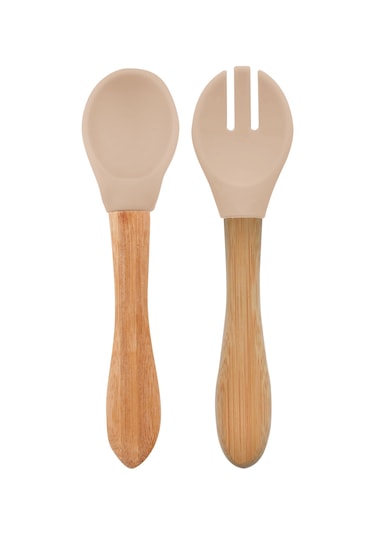 Oioi Mama Kaşığı + Çatal Bubble Beige Bej
