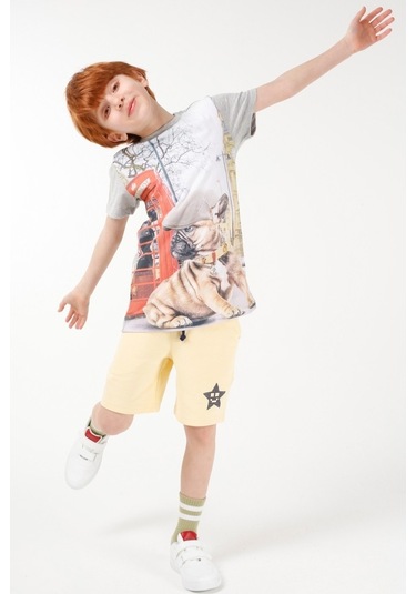 Brz Kids Dijital Baskılı Erkek Çocuk Kısa Kollu T-Shirt Çok Renkli (535266515) Çok Renkli
