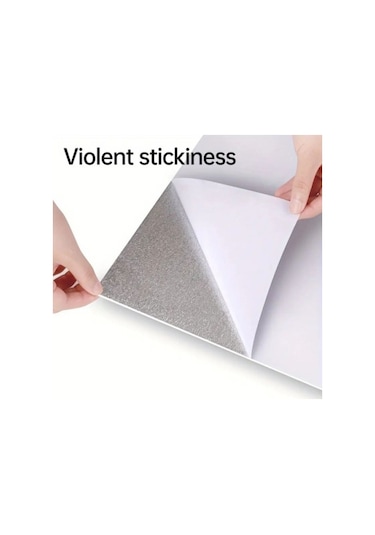 Beyaz Mermer Desenli Alüminyum Plastik Duvar Sticker 30x30 Beyaz