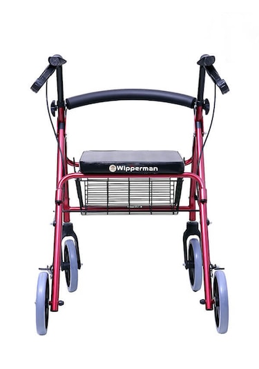 Tekerlekli Katlanır Sepetli Rolatör Walker Yürüteç