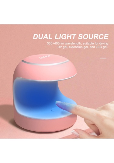 Xiyyadms Mini Uv Led Tırnak Kurutma Lambası - Hızlı Kuruma, Taşınabilir Ve Usb Güçlü Pembe