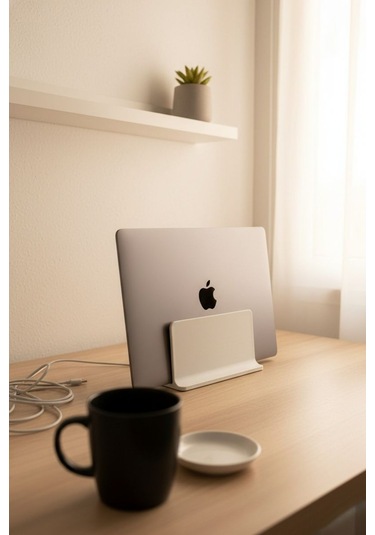 Macbook Uyumlu Pro 14 İnce Laptop Standı Beyaz