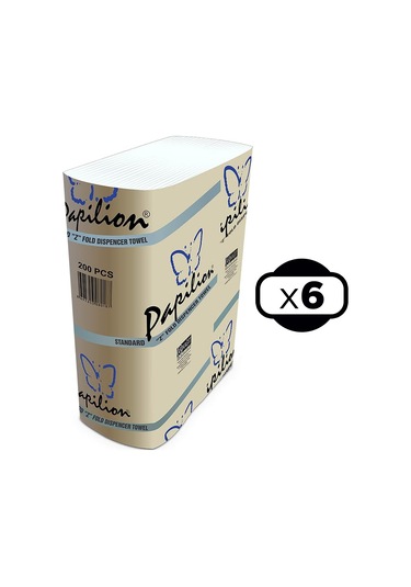 Papilion Z Katlı Standart Dispenser Havlu 200 Yaprak X 6 Adet