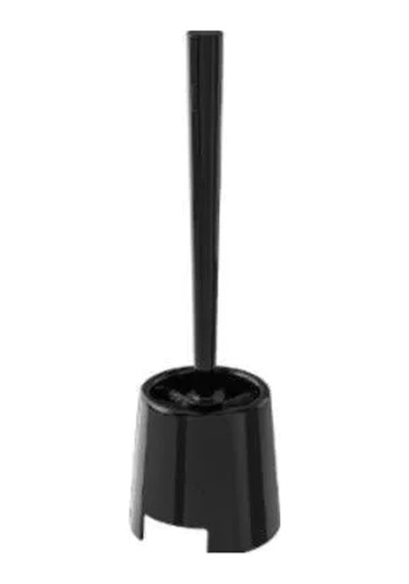 Vkemall Banyo Tuvalet Fırçası - Dayanıklı Plastik, Tutucu İle, Kolay Kullanim, Beyaz Renk, 1 Adet Siyah