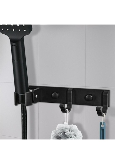 Tongxida Modasından Tutucu Siyah Monte Duş Havlu Asma Banyo Depolama Kancaları Bosphorusboutique Siyah