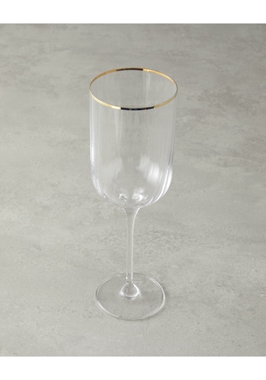 English Home Bridgette Cam 6'lı Kadeh 350 Ml Gold Gold