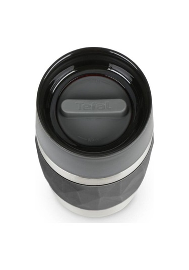 Tefal 6 Saat N21601 Travel Mug Compact Termos 0,3 L Siyah Siyah İçecek Kamp 0,30 L Paslanmaz Çelik Isı Ya Siyah
