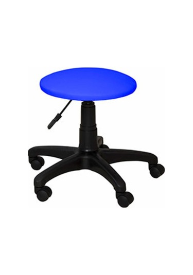Ofiscombin Dönebilir Döner Tekerlekli Bar Eczane Laboratuvar Medikal Kuaför Taburesi Sandalye Parlement Mavi Deri 00047499843