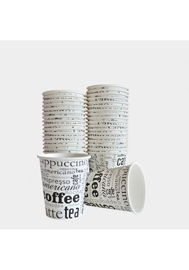 7 Oz Karton Bardak Yazı Desenli 3000 Adet