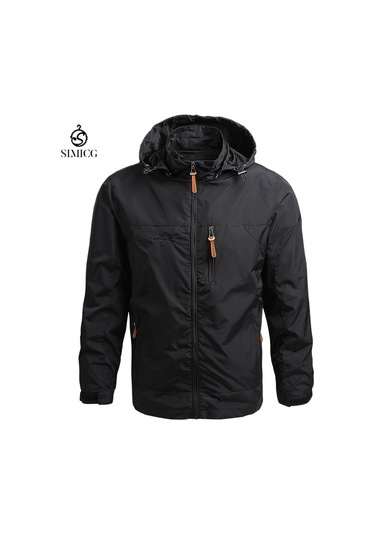 Erkekler İçin Rüzgar Geçirmez Ve Su Geçirmez Spor Giyim Siyah