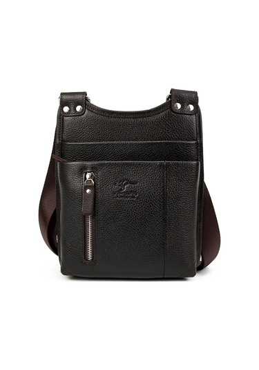 Erkek Hediye Postacı Hakiki Deri Kahverengi Çanta Kangaroo 8701K