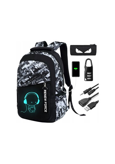 Çok İşlevli 35l Okul Sırt Çantası - Parlak, Su Geçirmez, Şarj Fonksiyonu Ve Aksesuar Seti İle Diğer