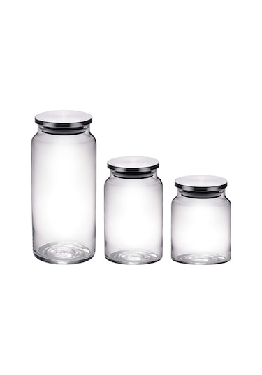 Korkmaz A5625-6 Stora Pure Cam 3 Lu Saklama Seti Inox