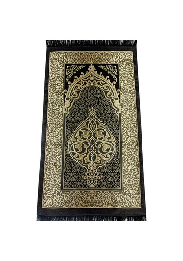 Hediyelik Şantuk Çantalı, Tesbihli, Çeyizlik Seccade Seti - Siyah Siyah