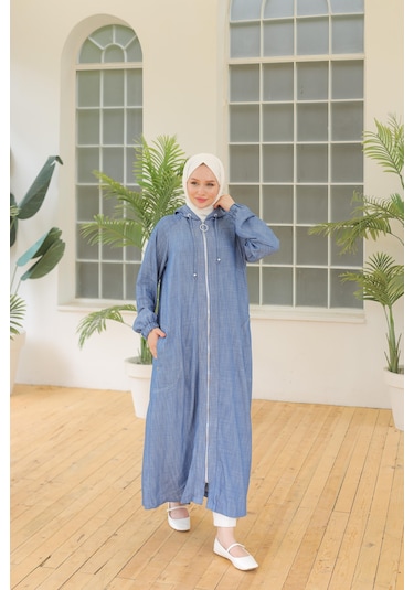 Armine Trend Kapüşonlu Giy Çık İndigo 24yt564-indigo İndigo