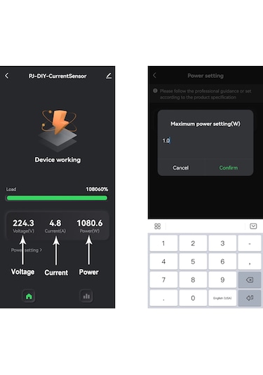 Tuya Wifi Enerji Ölçer 80a Akım Trafosu Kelepçesi Kwh E23824