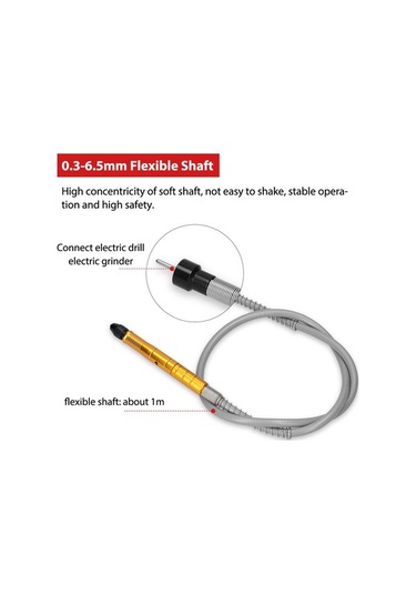 Besthome1 Genel Kullanım İçin Elektrikli Matkap Ve Taşlama Esnek Şaftı, 0.3-3.6mm Altın Tutamaklı