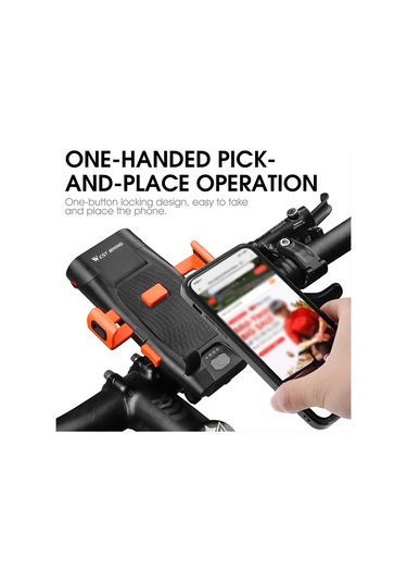 Hombey West Bıkıng Bisiklet Telefon Tutucu Işığı: 5'li Multifonksiyon, 4 Işık Modu, Şarj Cihazı, 50 Açı Ayarlı,松石绿 Yeşil