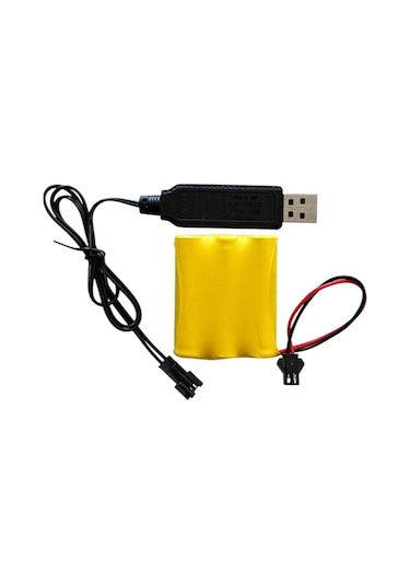 3.6 Volt Aa 800 Mah Şarjlı Oyuncak Bataryası Ve Şarj Aleti-3 Pilli