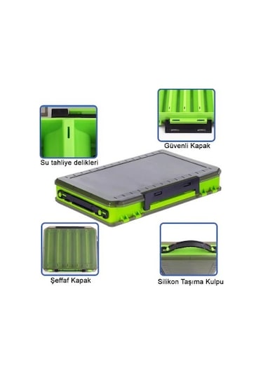 Shufa Çift Taraflı 16 Cm Maket Kutusu Yeşil