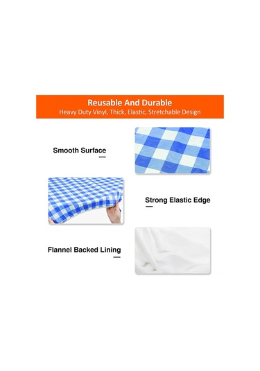 Padalink Vinil Piknik Masa Ve Bank Kılıfı Seti, Esnek Kenar, Kamp Ve Bahçe İçin, 1 Masa + 2 Bank Kılıfı