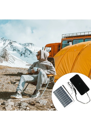 Dianziye Usb Çıkışlı Taşınabilir Monokristal Güneş Paneli - Kamp Ve Seyahat İçin Su Geçirmez Şarj Çözümü