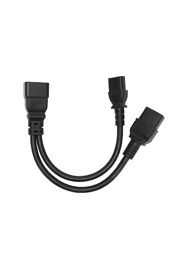 Springsun Iec320 C20'den C19+c13'e Y Tipi Güzergah Çevirici, 1 Giriş 2 Çıkışlı Pvc Kablolu Güç Adaptörü 0.32m