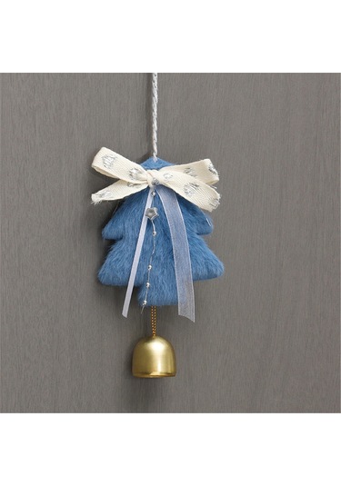 Moveevo Mavi Yumuşak Plüsh Noel Ağaç Pendent, Zilli Araç Ve Ev Dekorasyonu, Çok Amaçlı Festivite Süsleme Hediyesi