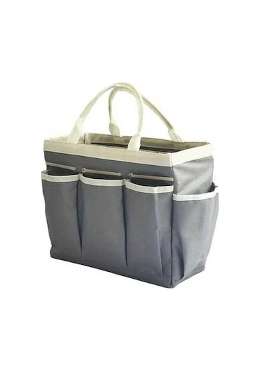 Trendooze Gray Yolyken Çiçekli Çok Amaçlı Bahçe Çantası Fermuarlı Dayanıklı Gri Gaojunshop01 Gri