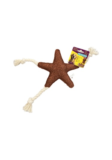 Pet Comfort İpli Yıldız Köpek Oyuncağı Kiremit Ø25cm, 40cm