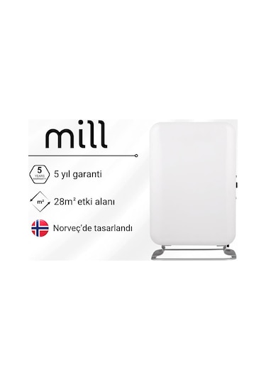 Mill Elektrikli Taşınabilir Yağlı Radyatör Isıtıcı Wifi Bağlantılı