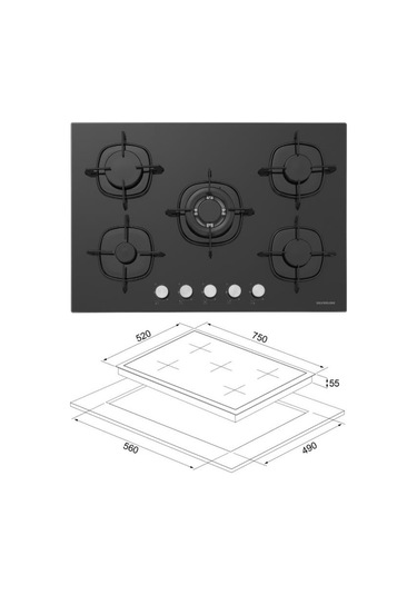 Silverline CS5801E7B01 S2-bo6502b02 Soho Davlumbaz 3457 Ankastre Set Siyah