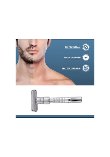 Ulzyvf Tıraş Tıraş Manuel Makinesi Kutulu Kenarlı Jiletleri Jilet Güvenlik Erkek Çift Tl