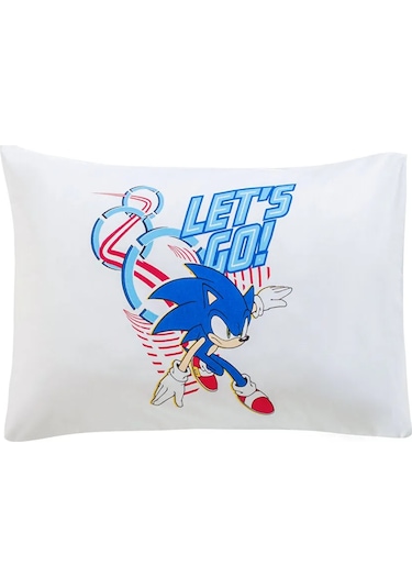 Karışık Sonic Baskılı Yastık Kılıfı 2'li 50x70 Cm Çok Renkli