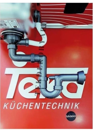 Teka Evye Sifonu Taşmalıklı Büyük Kafalı Gümüş