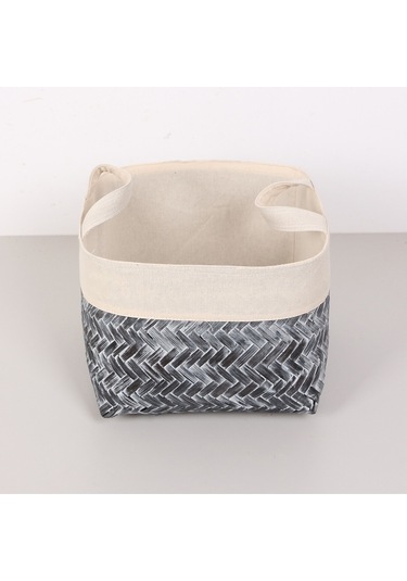 Humi 25x25x21 Cm Doğal Bambu M Sepet Gri