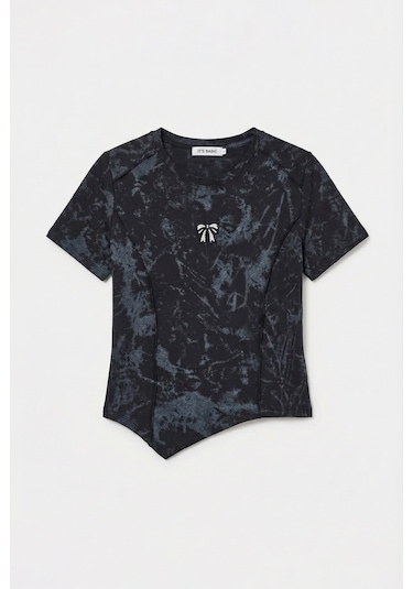 Itsbasic Kadın Siyah W5 Özel Kumaş Elastan Crop Top