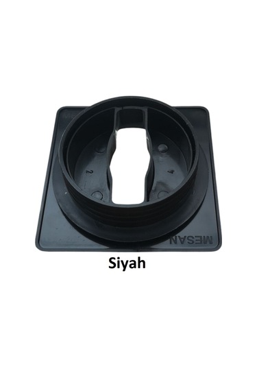 Adilon Masaüstü Kablo Kanalı Deliği Kapağı, Kare, Siyah 6 Cm