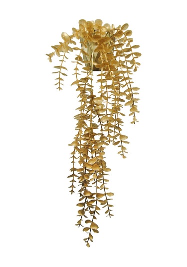 Gold Okaliptus 45 Cm New Collection Gold Elmas Saksıda Yapay Sarkan Bitki Gold