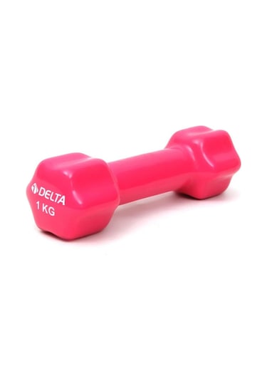 Delta 1 KG x 1 Adet Deluxe Pvc Kaplama Fuşya Demir Dambıl