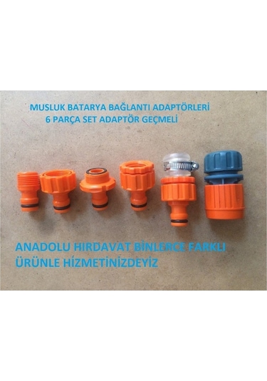 Sayım Otomatik Musluk Ve Batarya Baglantı Adaptörü 6 Parça Set