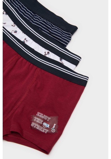 DeFacto Erkek Çocuk Desenli 3'lü Boxer B8412A825SPNV135 DeFacto Erkek Çocuk Desenli 3'lü Boxer B8412A825SPNV135