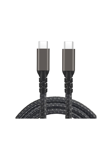 Effox Siyah 2.jenerasyon Type-c To Type-c Usb3.2 Pd Data Kablosu 100w 20gbps 4k 60hz 0.2 Metre