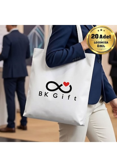 Logonuza Özel 20 Adet Micro Polyester Çanta 35x40 Cm Beyaz Promosyon Logolu Çanta