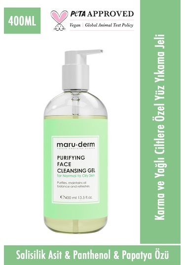 Maruderm Karma ve Yağlı Ciltlere Özel Salisilik Asit Yüz Yıkama Jeli 400 ML