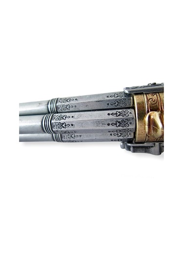 Denix Dekoratif Replika Döner 4 Namlulu Çakmaklı Tabanca, Fransa 18. Yüzyıl